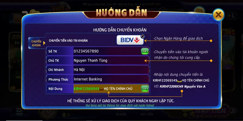 Vì sao tôi nạp từ internet banking vào Rikvip phải chờ lâu?
