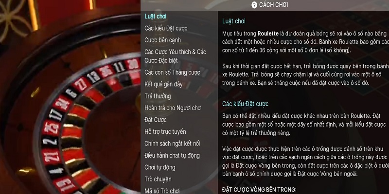 Hướng dẫn cách đặt cược tại Roulette cho người mới