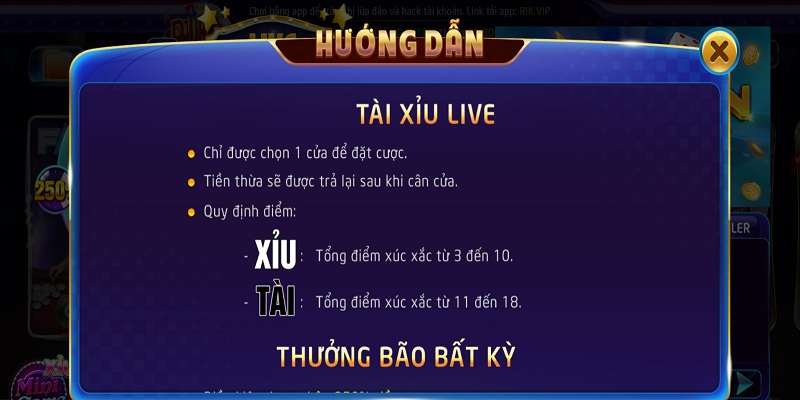 Tỷ lệ trả thưởng đầy tính hấp dẫn của tài xỉu live