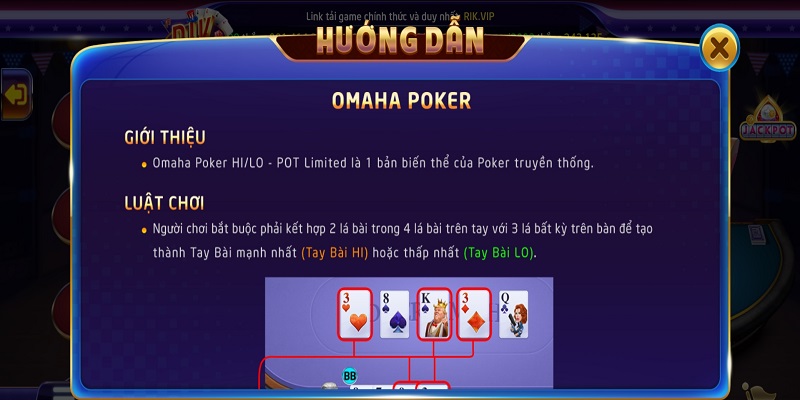 Những thông tin cơ bản về Omaha Poker