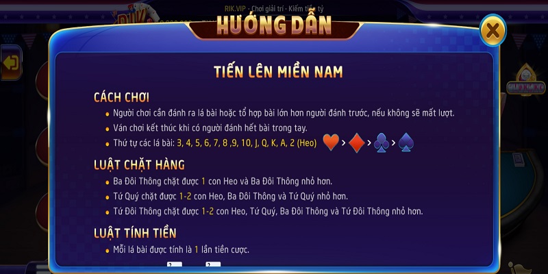 Khái quát chung về game Tiến lên miền Nam Rikvip